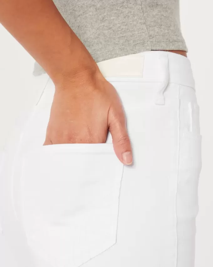 Weiße Super Skinny Jeans mit hohem Bund Weiße Super Skinny Jeans mit hohem Bund