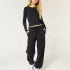 Weite Fleece-Jogginghose