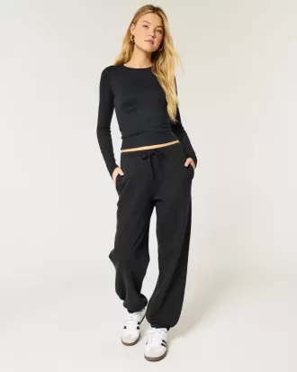 Weite Fleece-Jogginghose