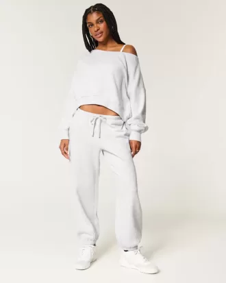 Weite Fleece-Jogginghose