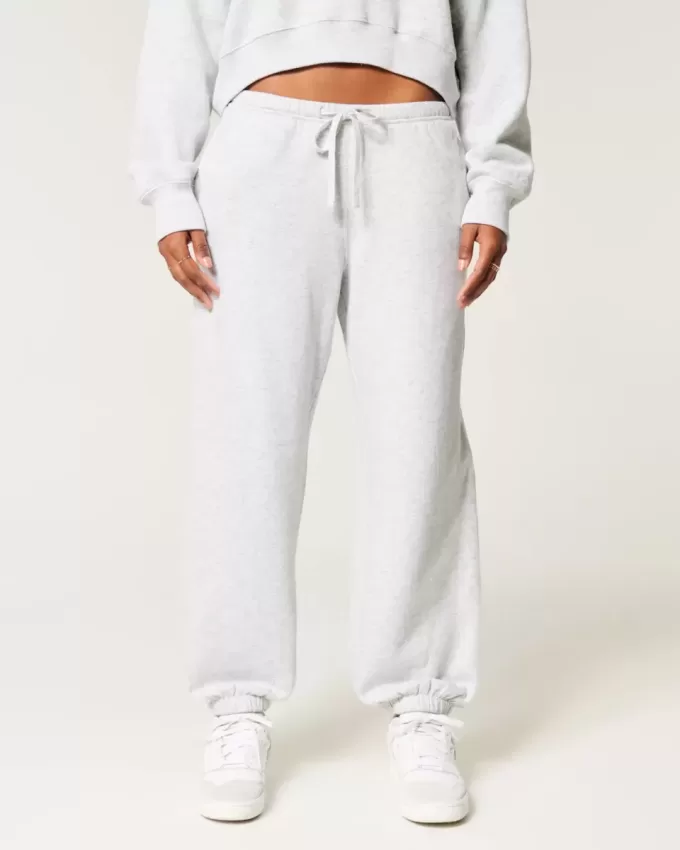 Weite Fleece-Jogginghose