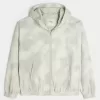 Windjacke mit Reißverschluss und Camouflage-Muster