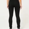 Zerrissene schwarze Super Skinny Jeans mit hohem Bund