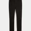 Zerrissene schwarze Super Skinny Jeans mit hohem Bund