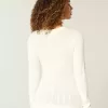 Zopfmuster-Strickpullover mit Sternenmuster und Rundhalsausschnitt