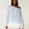 Zopfmusterpullover mit Schleifenärmeln