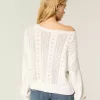 Zopfmusterpullover mit Schleifenärmeln